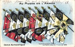 CPA Militaria the Great War 1914 Paris With the museum of armed the 9 flags taken has enemy jusqu at January 1st 1915
