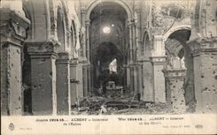 CPA Militaria Albert Interieur of church