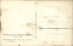 CPA Militaria Funeral of the marshal Foch March 26th 1929 To Invalides during the speech of Poincare
