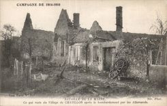 CPA Militaria the war 1914 Bataille of the Marne What remains village of Chatillon after the bombardment