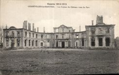 CPA Militaria Gerbeviller Martyrdom ruins of the castle seen of the park