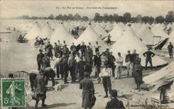 CPA Militaria life with the camp a corner of the camping