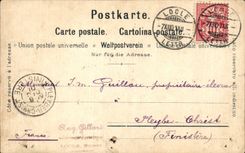 CPA Militaria armo a comandante suizo del estado con la division Stato Maggiore di divisione