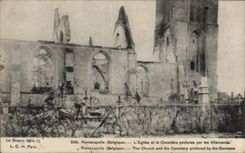 Iglesia de CPA Militaria Ramscapelle Belgica y los laicos del cementerio del alemAn