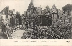 Guerra 1914 1918 Senlis viejo de CPA Militaria el districto del unicornio