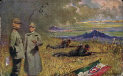 Oficiales de los soldados de CPA Militaria en la cara