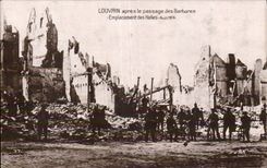 Guerra 1914 de CPA Militaria 1918 Leuwen Belgium viejos despues del paso del alemAn