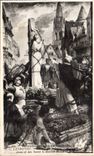 CPA Jeanne d arc peintures murales du Pantheon Paris Lenepveu Vie de Jeanne d arc brulee