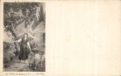CPA Jeanne d arc La vision Moutons Ange Angel