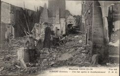 CPA Militaria Albert una calle despues del bombardeo