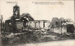 Ruinas de CPA Militaria Bouchavennes de la iglesia