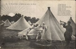 CPA Militaria life with the camp 4 hours of the morning the alarm clock