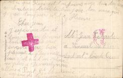 CPA Militaria the 1st flag taken has enemy by the 1st battalion of Hunters received in Invalides by General Niox