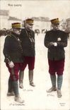 CPA Militaria Nos chefs Castelnau Joffre Pau 