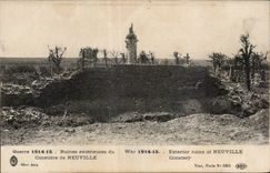 CPA Militaria arruina el external del cementerio de Neuville