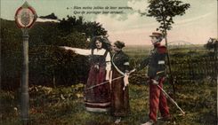 CPA Militaria Lorraine Alsace Soldier