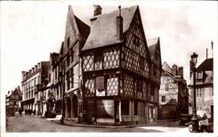 Angulo de CPA Bourges de las casas de las calles de Pellevoisin y de las mujeres mayores de Cambournac de la madera y del hotel de Pellevoisin