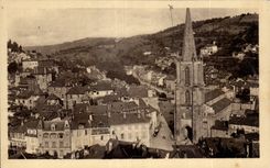 CPA Tulle the cathedral quays Panoramic View
