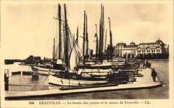 Deauville - the Basin of the Yachts - Casino of Trouville - CPA
