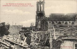 CPA Militaria Guerre de 1914 Gerbeviller bombarde par les allemands L eglise
