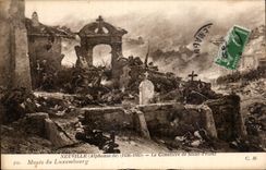 CPA Militaria Neuville the cemetery of Saint privat Museum of Luxembourg
