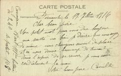 CPA Militaria the large war 1914 Offensive free angalaise of the Sum Site a battery german has Herbecourt