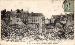 CPA Militaria the Great War 1914 Arras La street St GEry of which all the top is destroyed