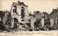 CPA Militaria the 1914 Vailly Hotel Great War of city