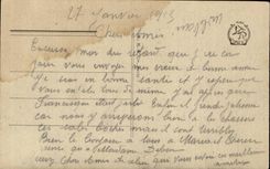 CPA Militaria the 1914 Sous Great War the fire of the 75