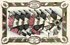 CPA Militaria Honneur Invalides has our heroes Musee of the Flags