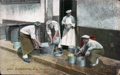 CPA Militaria Infantry kitchens