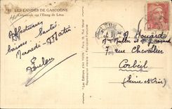 Amarra de Gasgogne - crepusculo en la charca de Leon - CPA