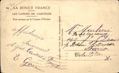 Amarra de Gascogne - puente rustico en el Huchet actual - CPA