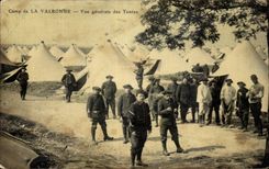 CPA Militaria Camp of Valbonne View of the tents
