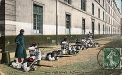 CPA Militaria Infanterie Differentes positions du tireur 