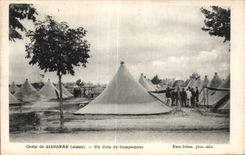 CPA Militaria Camp of Sissonne a corner of the camping