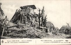 CPA Militaria In the Sum a house Herbecourt