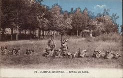 CPA Militaria Camp of Sissonne Defense of the camp