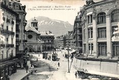 Grenoble - Rue Felix Poulat - L Eglise Saint Louis - CPA 
