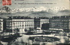 Grenoble - La Place Victor Hugo - Chaine des Alpes - CPA 