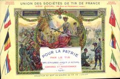 CPA Militaria Union of the shooting clubs of France For the fatherland