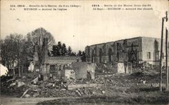 CPA Militaria Huiron Around church