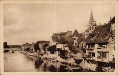 Argenton sur Creuse - Vieilles Maisons au bord de la Creuse - CPA 