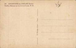 Argenton sur Creuse - Vieilles Maisons au bord de la Creuse - CPA