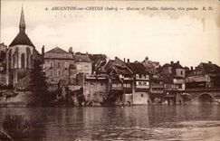 Argenton sur Creuse - Maisons et Vieilles Galeries - CPA 