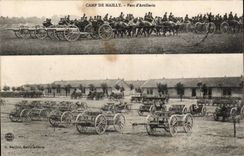 CPA Militaria Camp of Mailly Park artillery