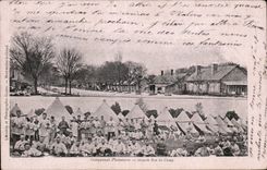 CPA Militaria Camping infantry Main street of the camp