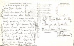 Argenton sur Creuse - La Creuse et un coin de la Ville - CPA