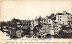 CPAGuerre of 1914Pont de la Ferte under Jouarre destroyed by English