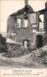 CPA Militaria War of 1914 Bataille of the Montceau Marne after the bombardment by German